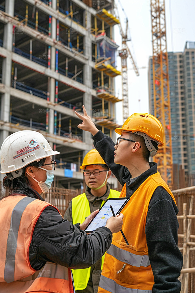 建筑工人建设肖像摄影图