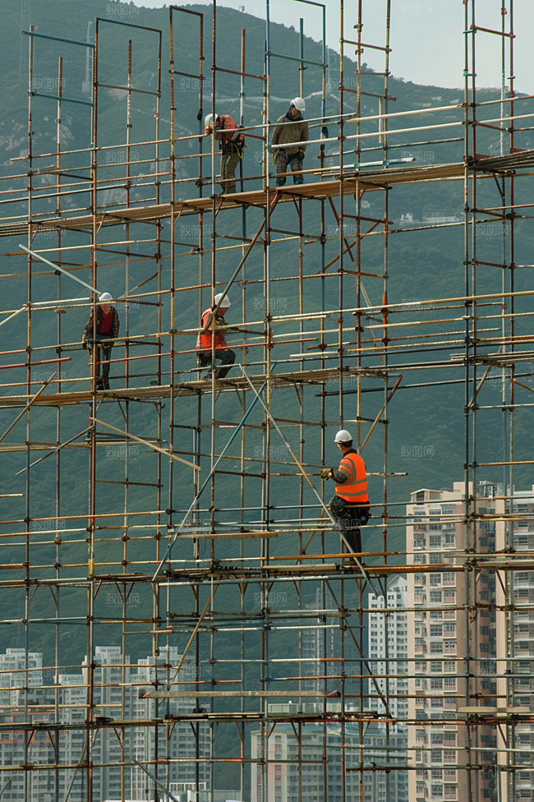 建筑工人人物岗位摄影图