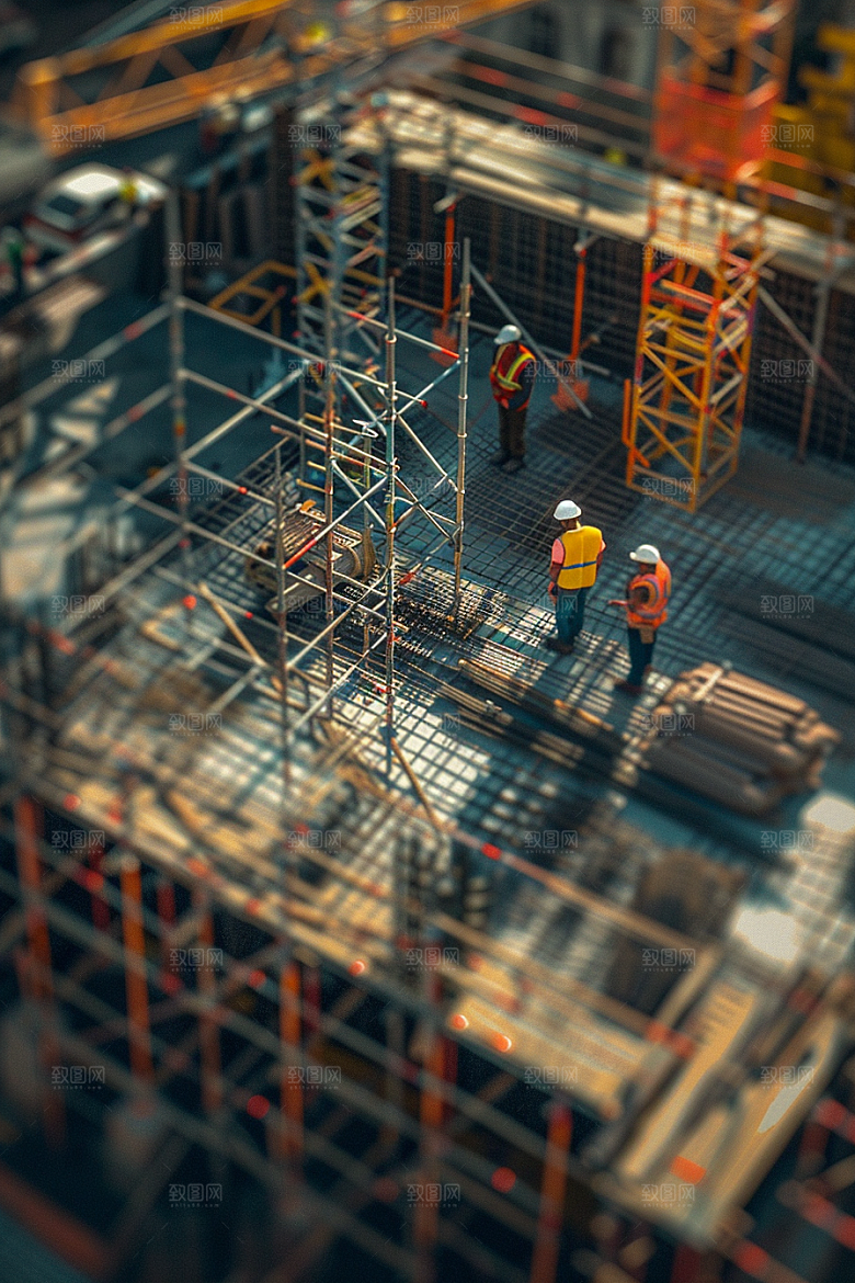建筑工人岗位建设摄影图