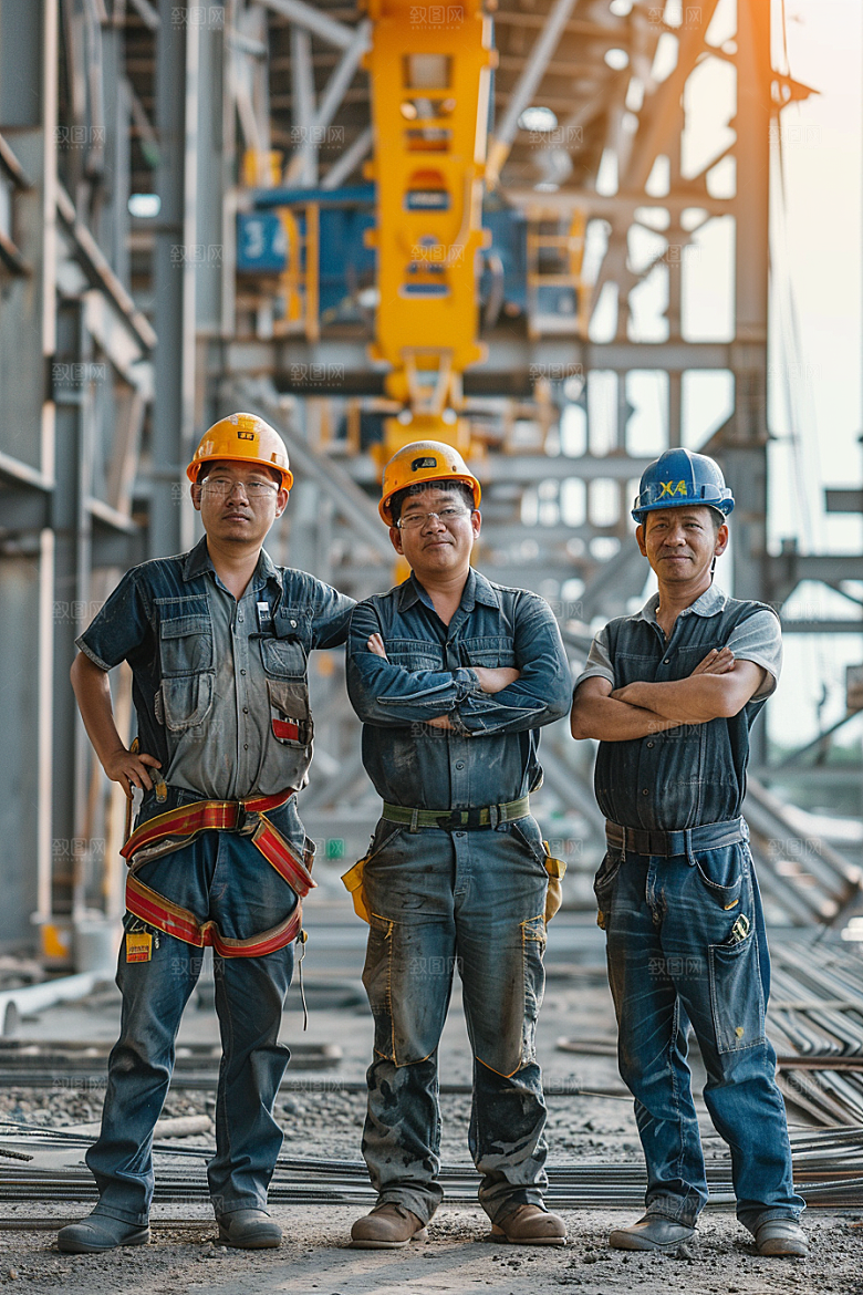建筑工人致敬劳动者建设摄影图