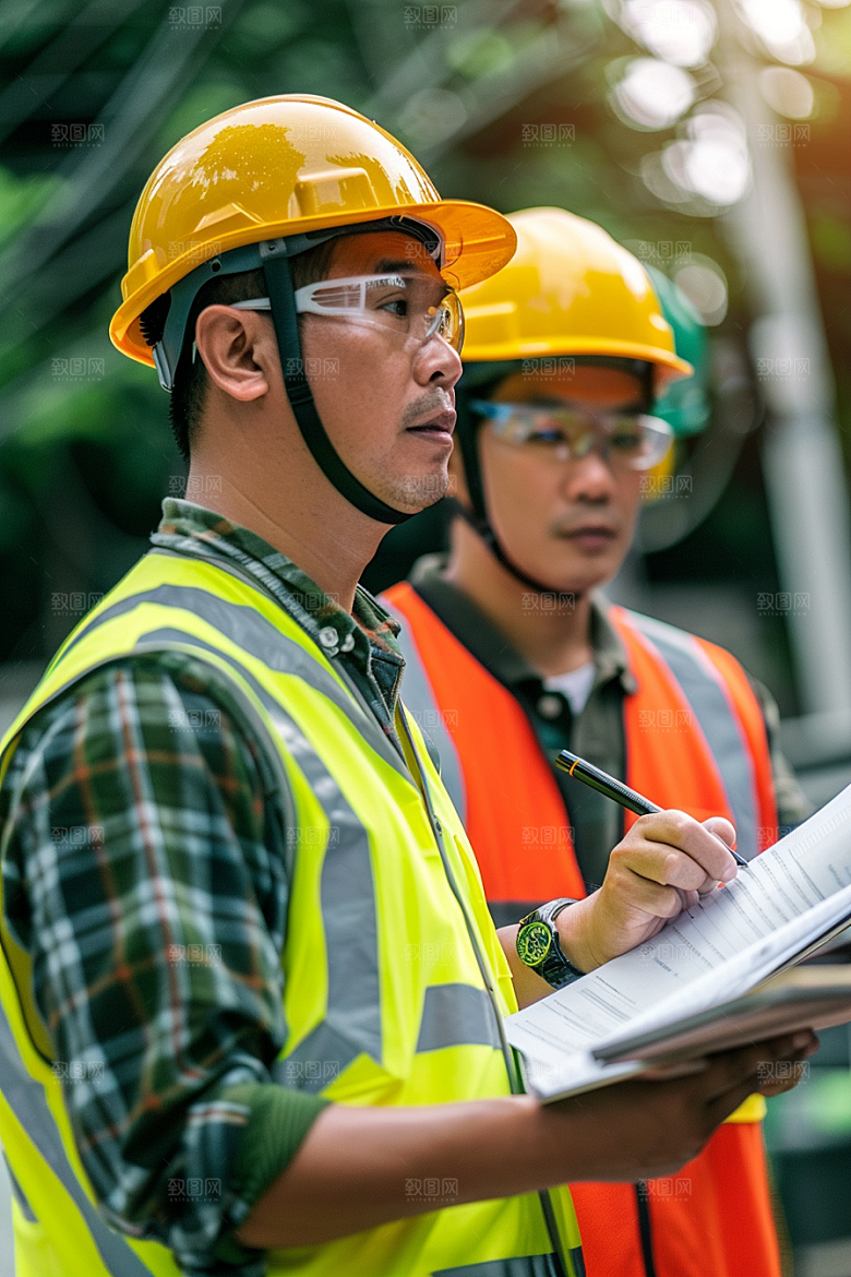 建筑工人人物职业摄影图