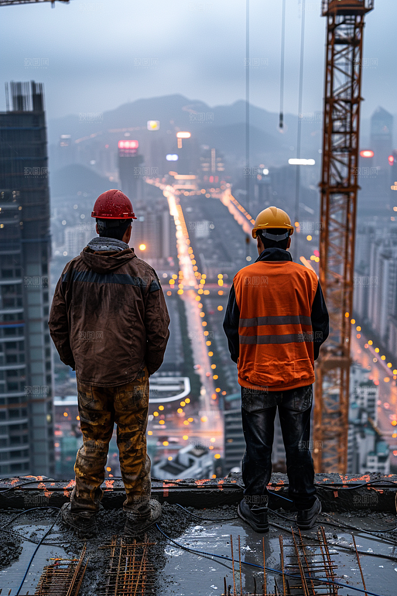 建筑工人职业肖像摄影图