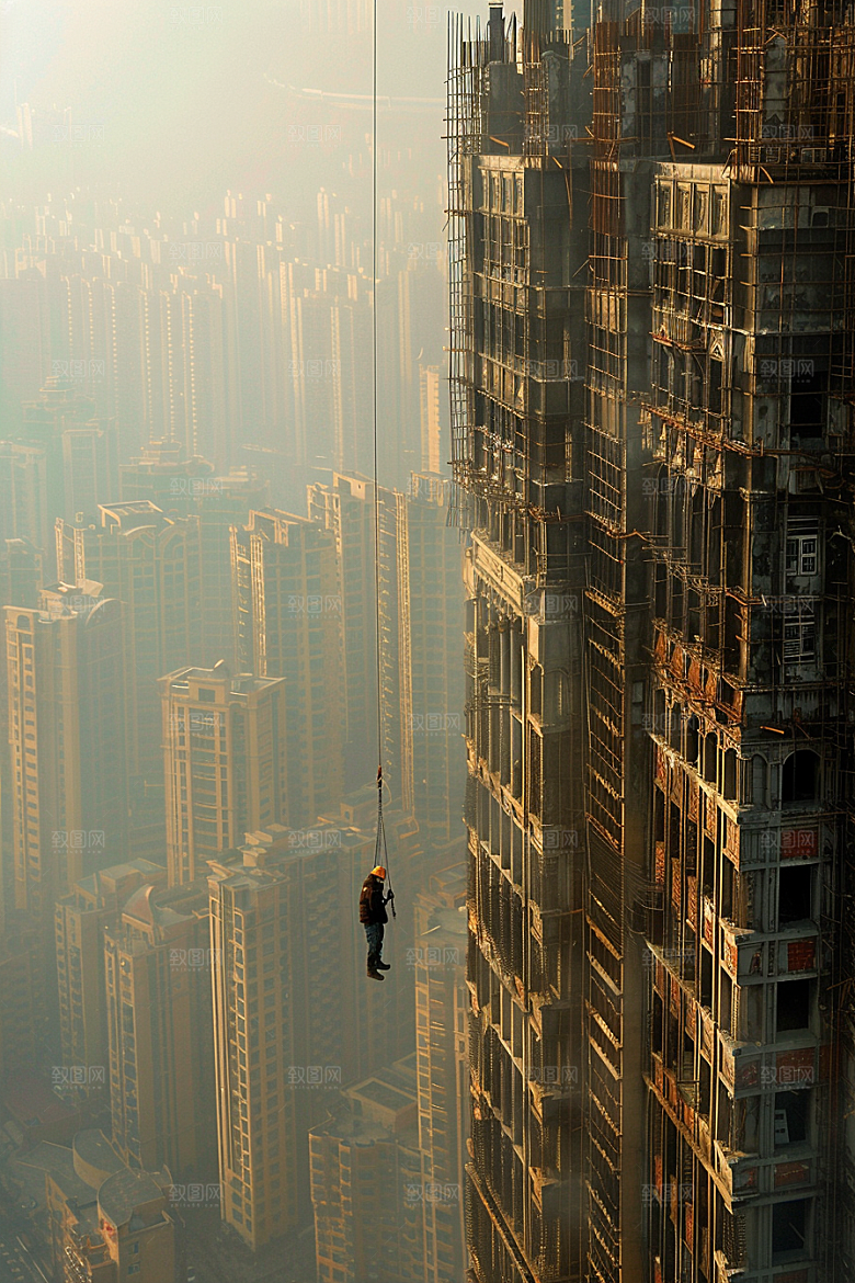 建筑工人职业致敬劳动者摄影图