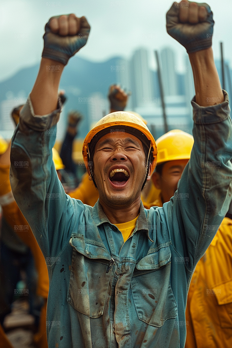 建筑工人肖像人物摄影图