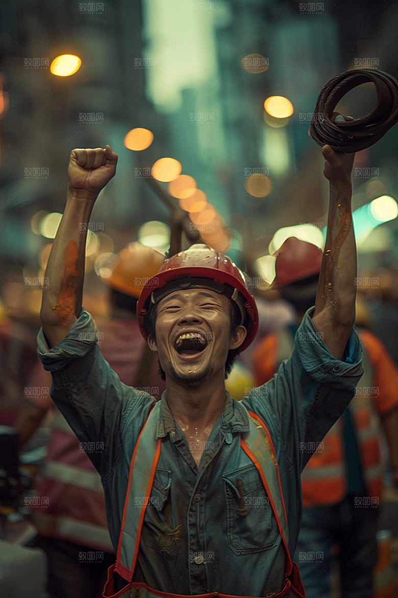 建筑工人建设肖像摄影图