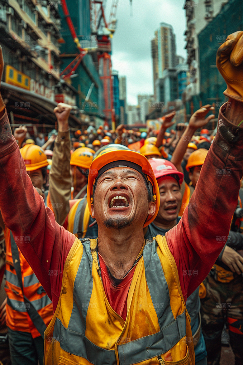 建筑工人五一劳动节高清摄影图