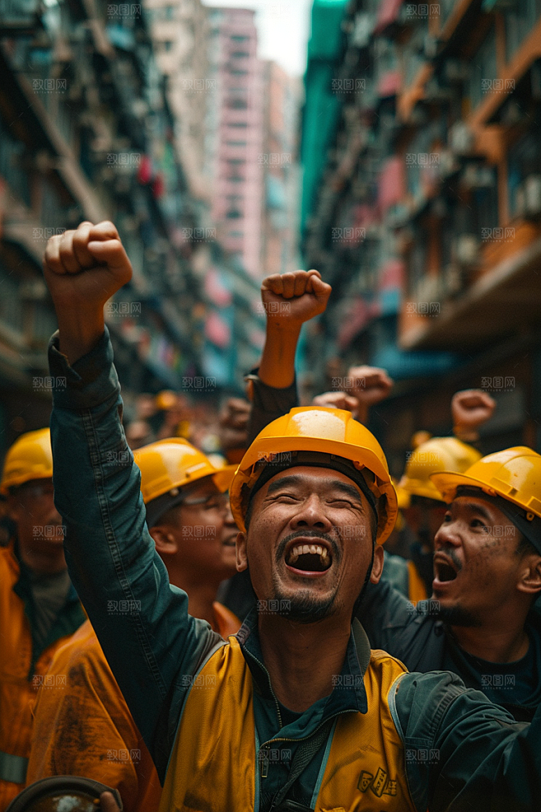 建筑工人建设致敬劳动者摄影图