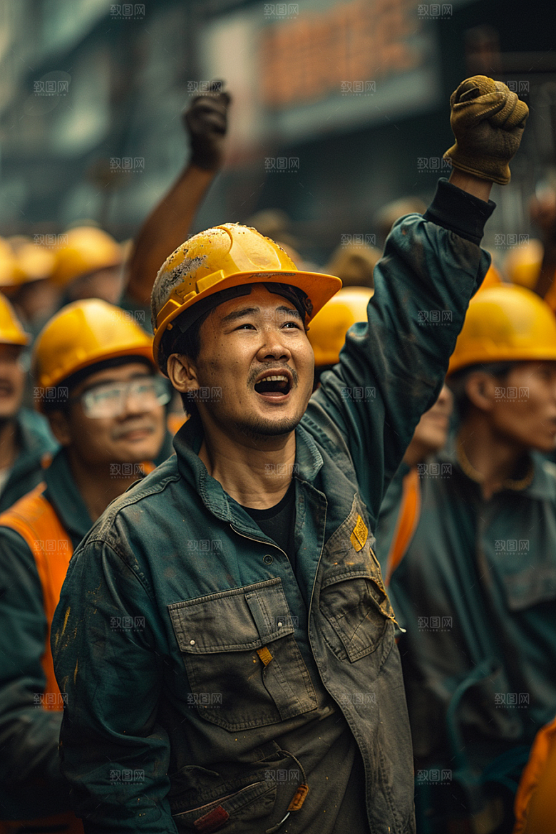 建筑工人五一劳动节高清摄影图