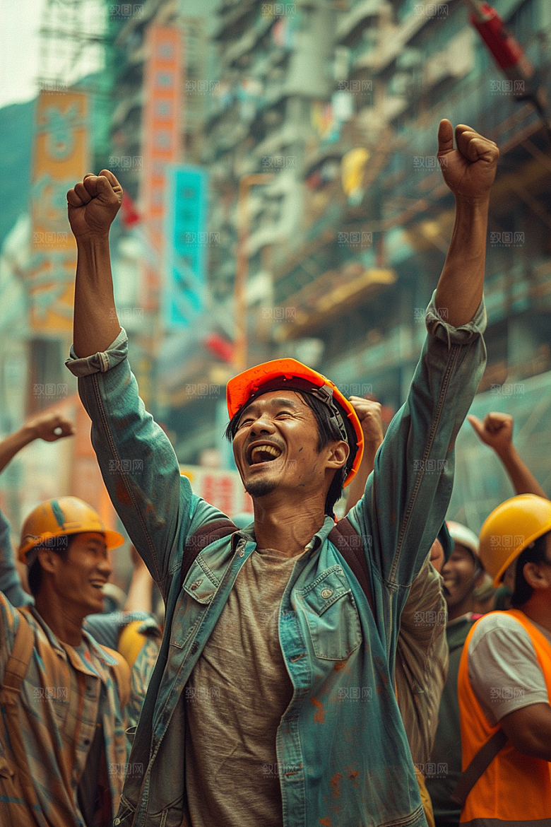 建筑工人人物岗位摄影图