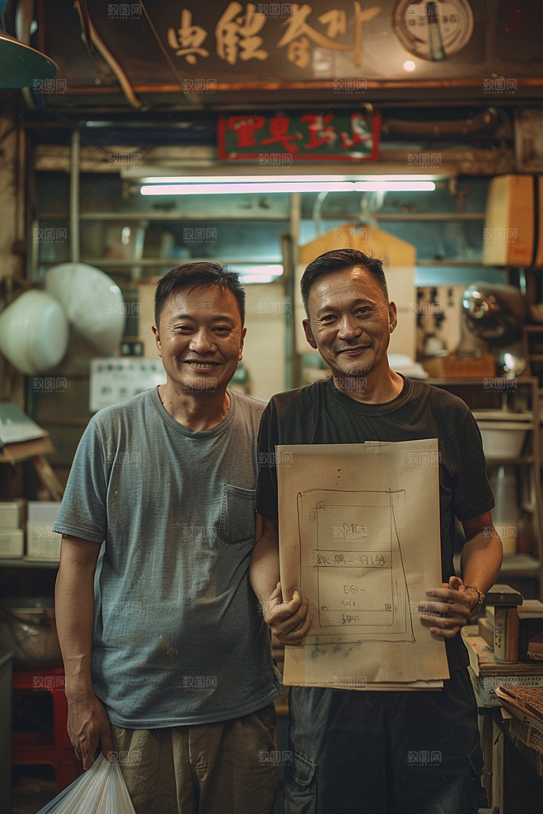 建筑工人职业肖像摄影图