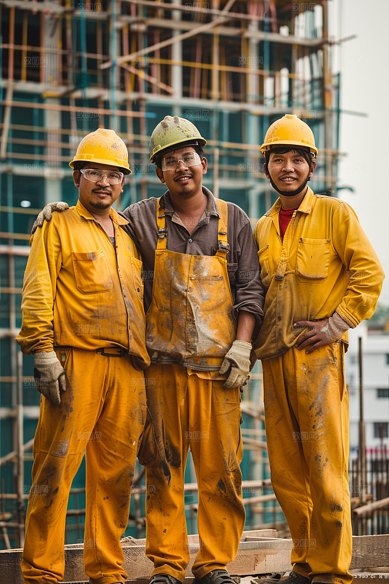建筑工人职业致敬劳动者摄影图