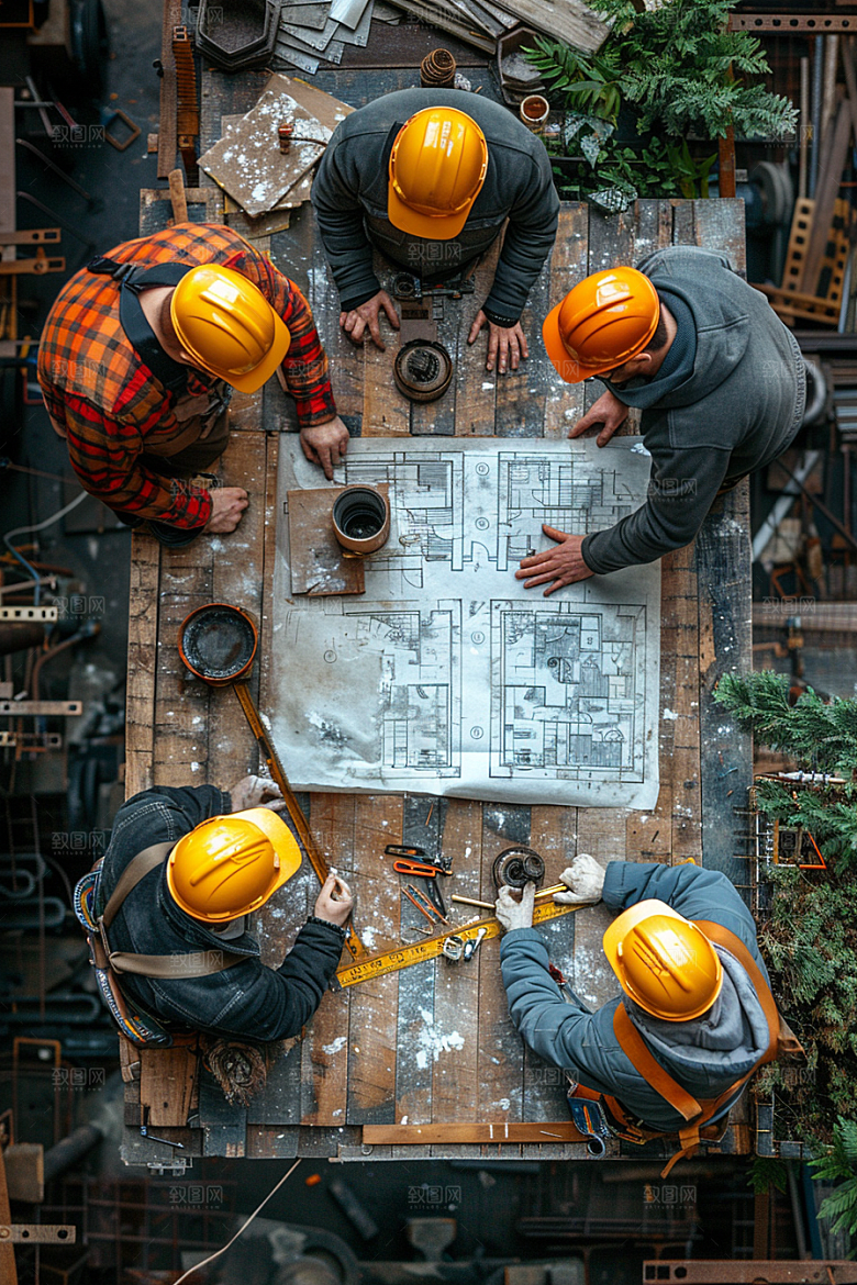建筑工人岗位人物摄影图