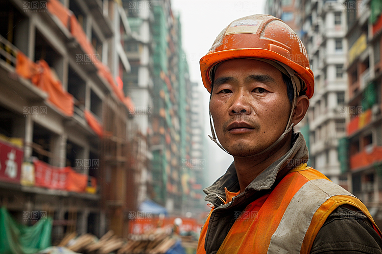 建筑工人岗位人物摄影图