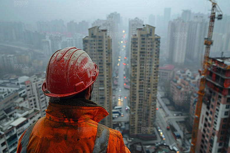 建筑工人人物建设摄影图