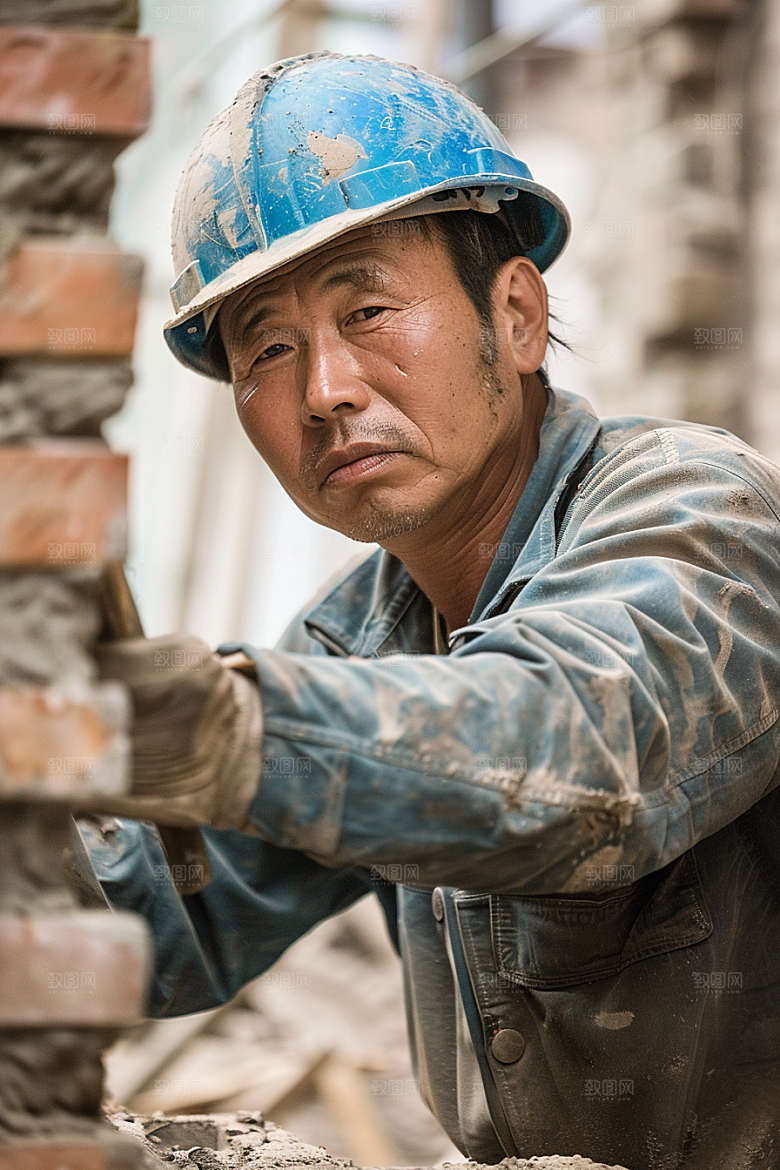 建筑工人职业岗位摄影图