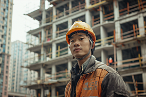 建筑工人五一劳动节人物摄影图