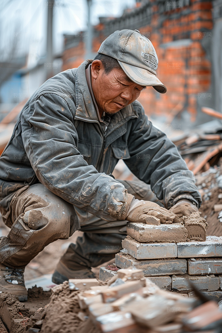 建筑工人职业致敬劳动者摄影图