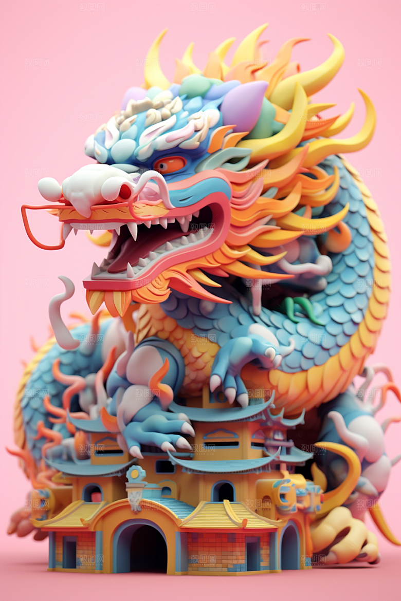 蟠龙建筑幻想3D模型