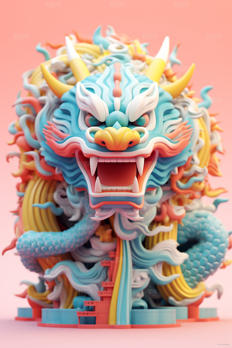 蟠龙建筑3D中国传统模型