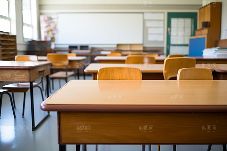 教室课桌椅学校开学季素材