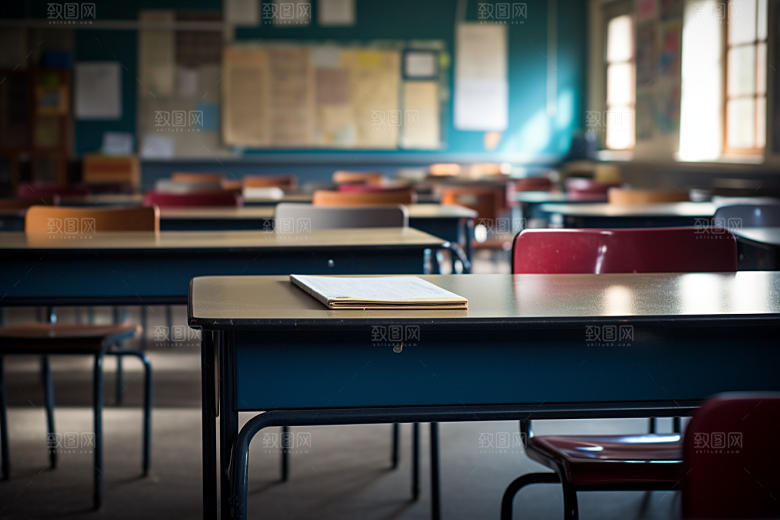 教室课桌椅课堂学校素材