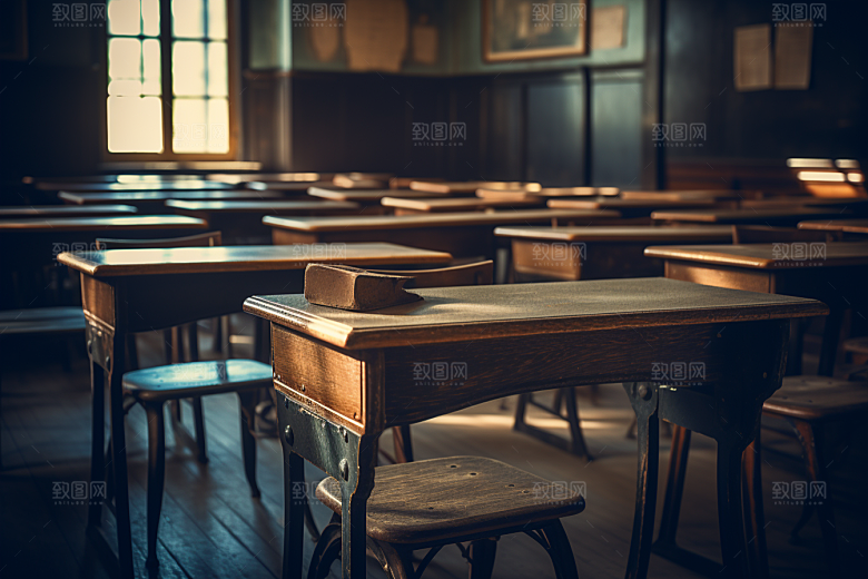教室课桌椅高清培训素材