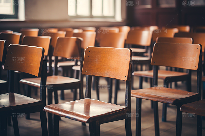 教室课桌椅学校开学季素材