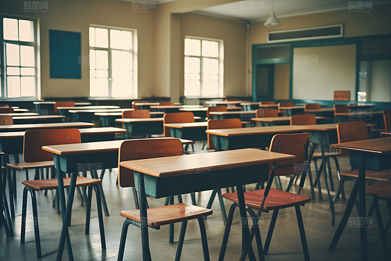 教室课桌椅学校培训素材
