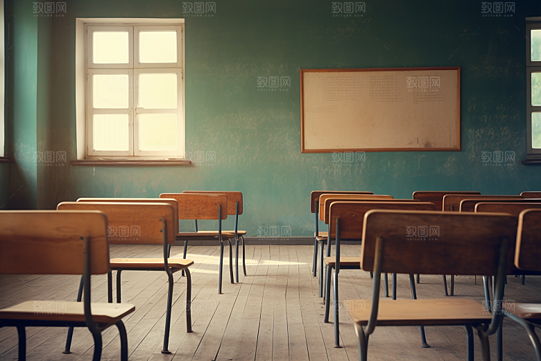 教室课桌椅学习培训素材