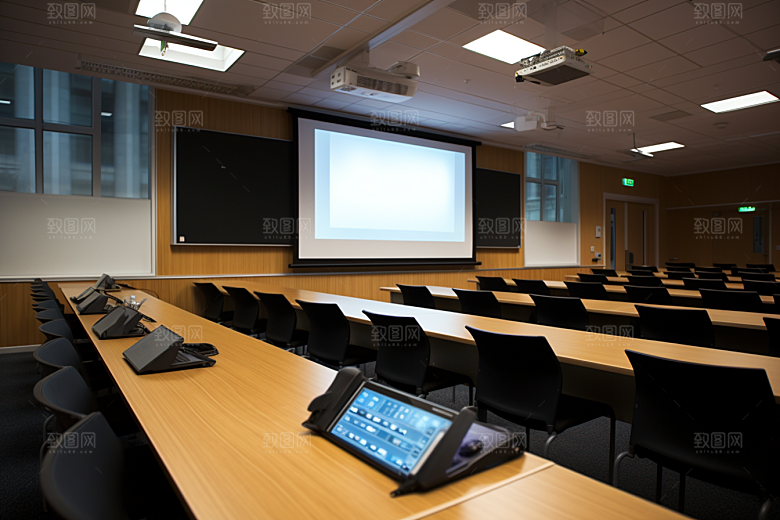 教室课桌椅教学学习素材