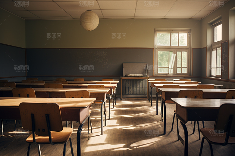 教室课桌椅开学季培训素材
