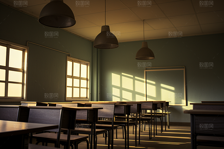 教室课桌椅开学季培训素材