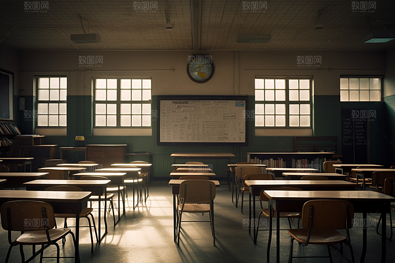 教室课桌椅开学季培训素材