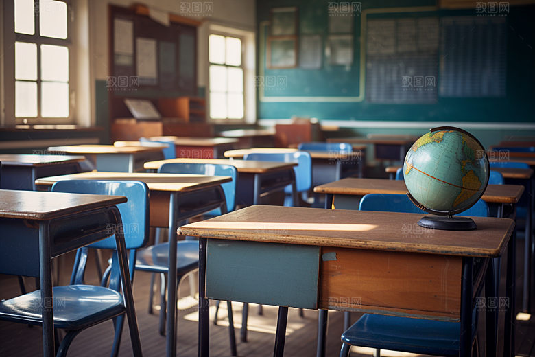 教室课桌椅高清开学季素材