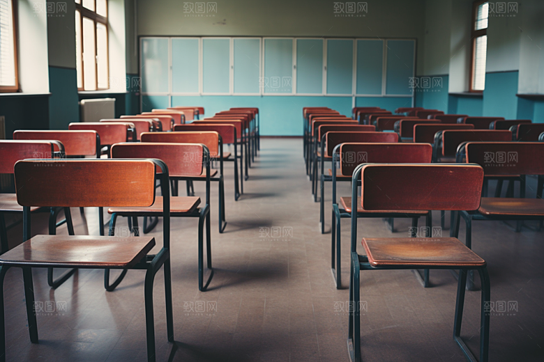教室课桌椅学校培训素材
