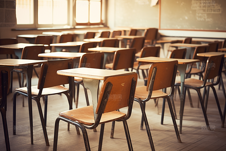教室课桌椅校园教学素材