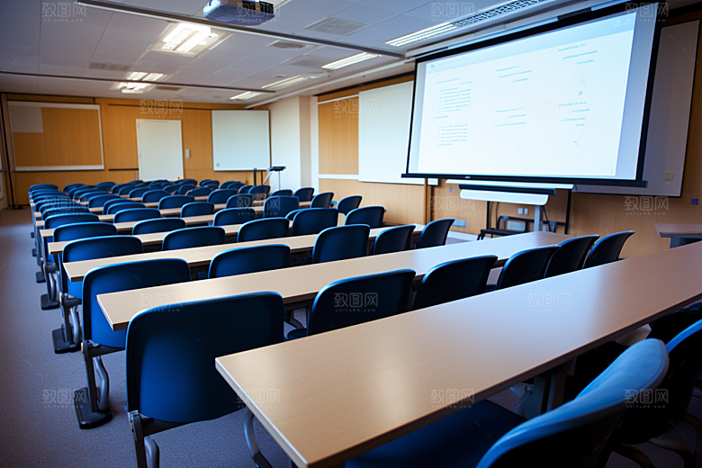 教室课桌椅教学学校素材