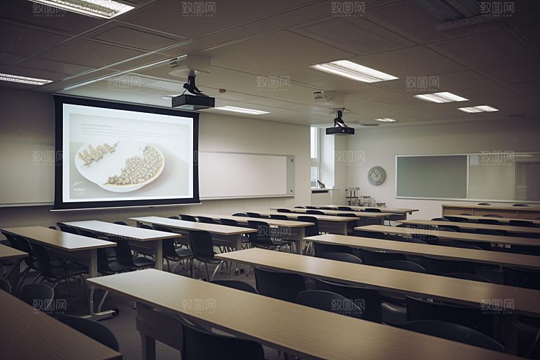 教室课桌椅高清教学素材