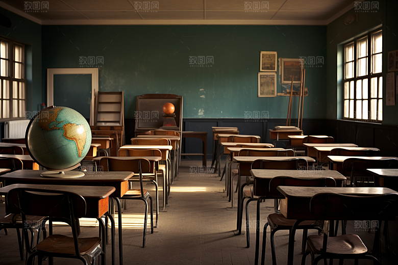 教室课桌椅高清开学季素材