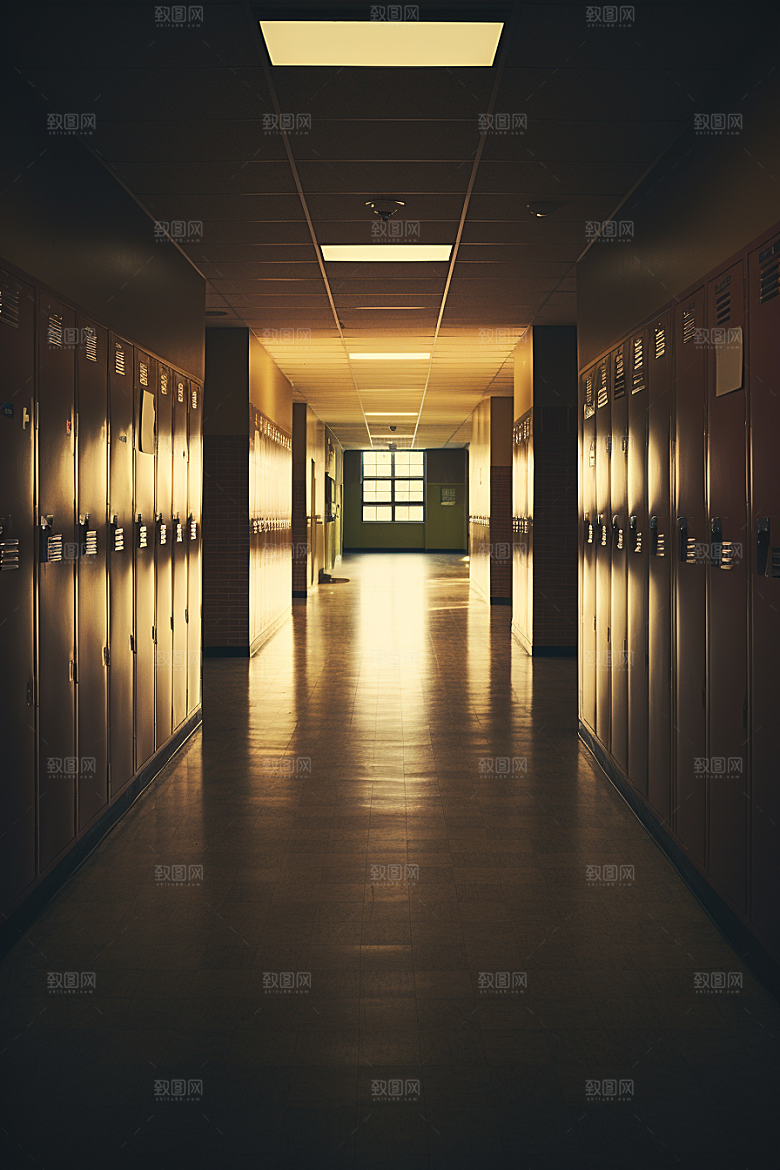 教学楼走廊上课教室素材