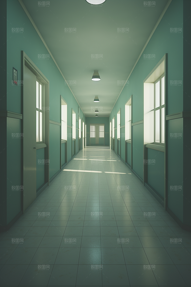 教学楼走廊教室班级素材