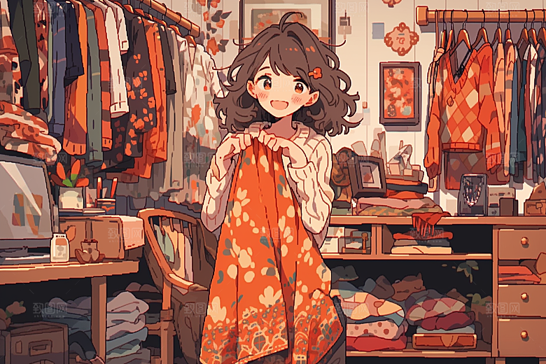 做家务打扫卫生高清插画