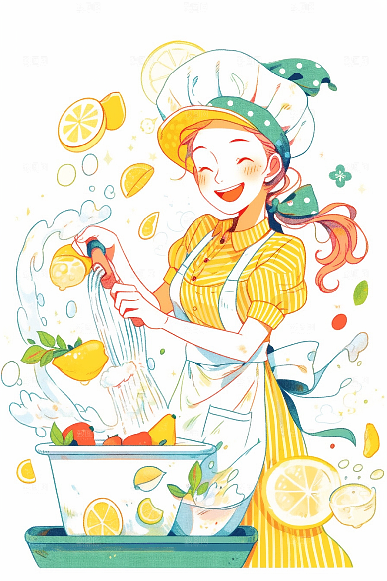 做家务收纳整理插画
