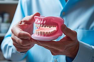 假牙展示医科牙齿健康素材