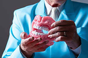 假牙展示牙齿健康模型素材
