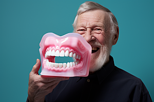 假牙展示牙齿健康齿科素材
