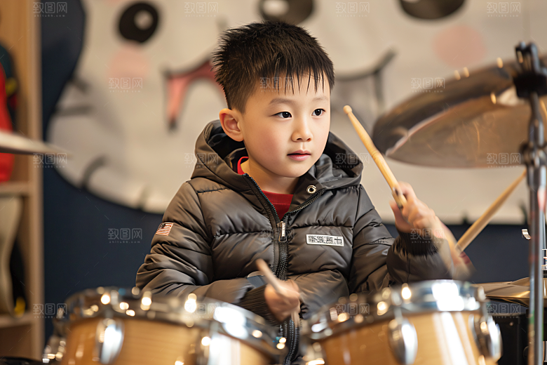 架子鼓培训艺术培训教学摄影图