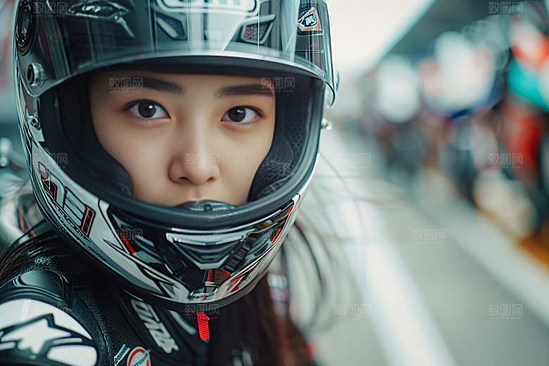 机车人物户外肖像摄影图
