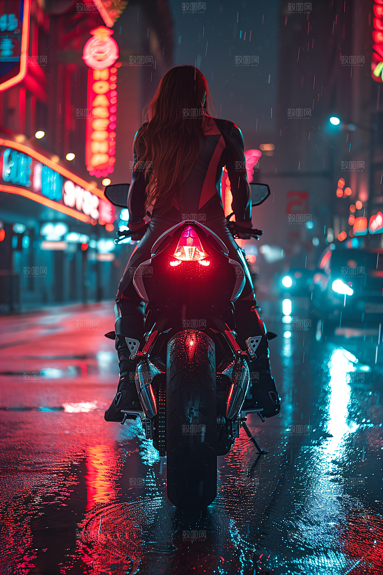 机车人物时尚赛车摄影图