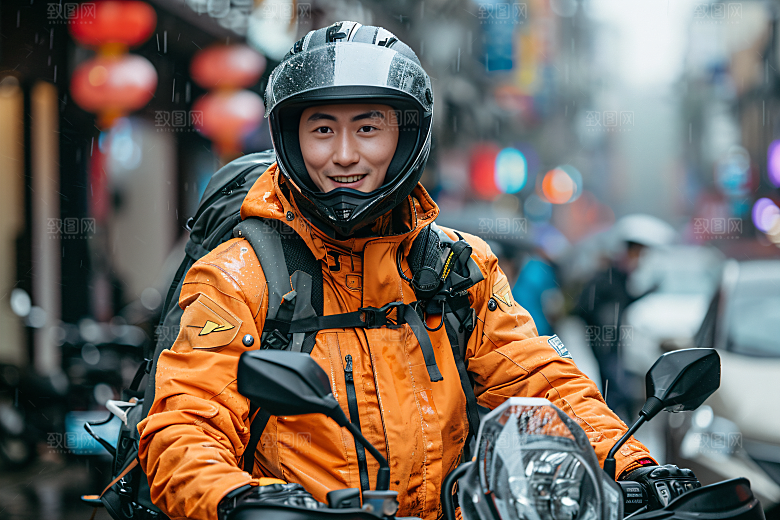机车人物赛车形象摄影图